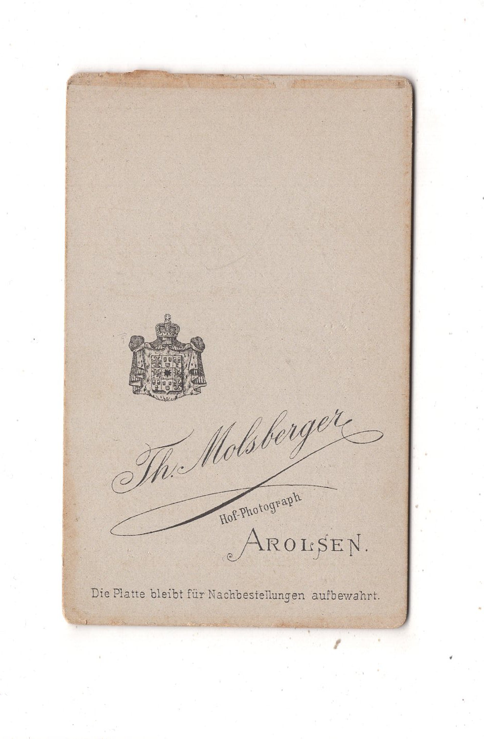 Fotografie Soldat mit Frau - Arolsen 1890er / CDV M1-04