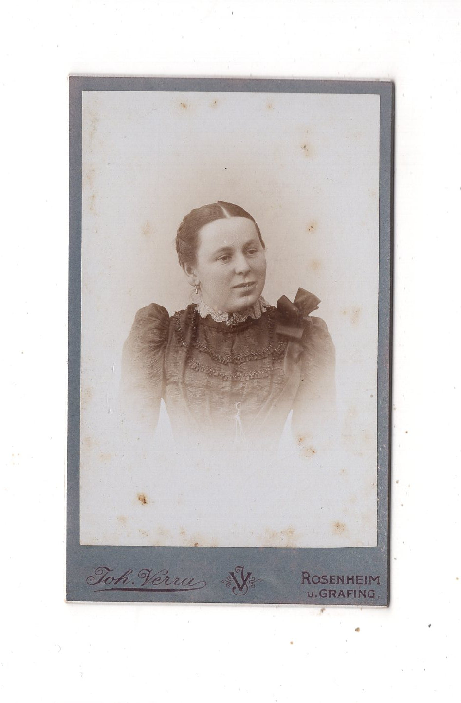 Fotografie Damenportrait - Rosenheim & Grafing 1890er / CDV N1-11