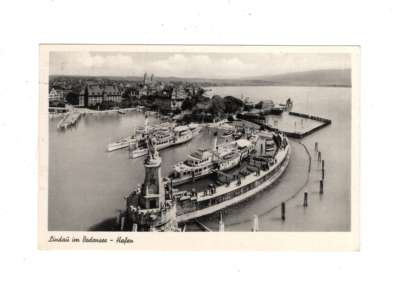 Ansichtskarte Lindau im Bodensee / Hafen / J1-64