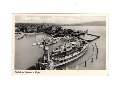 Ansichtskarte Lindau im Bodensee / Hafen / J1-64