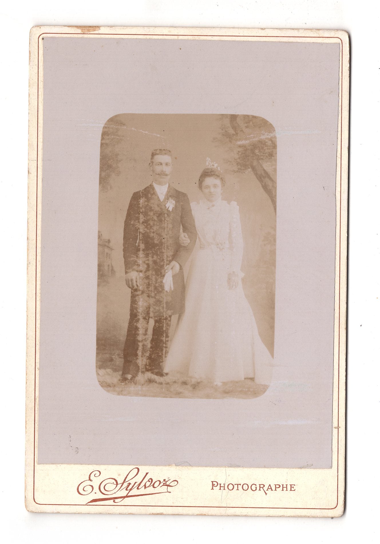 Fotografie Schönes Hochzeitsbild - Paris 1890er / CAB X-36