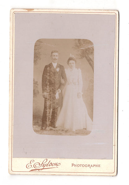 Fotografie Schönes Hochzeitsbild - Paris 1890er / CAB X-36