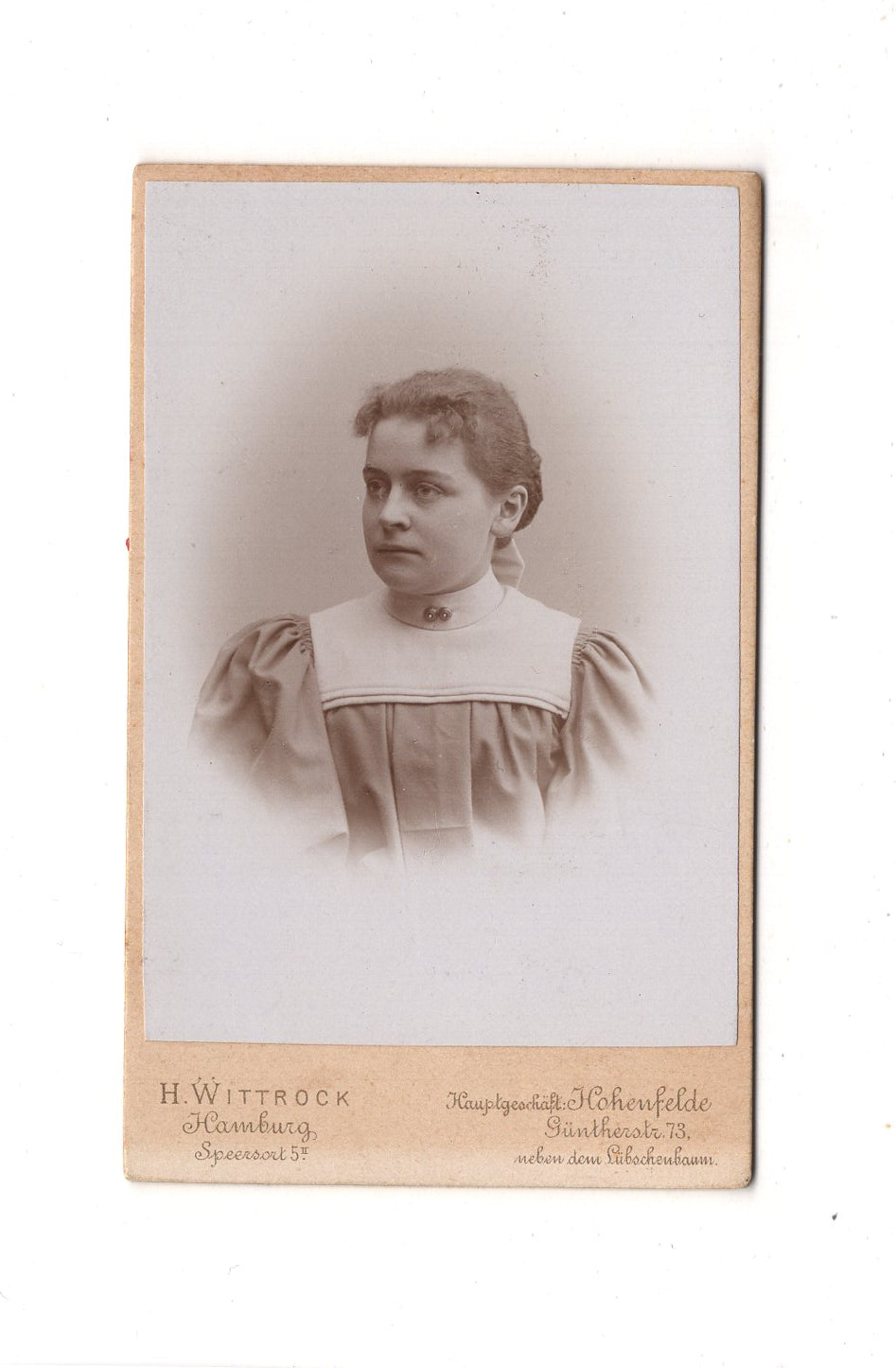 Fotografie Damenportrait - Hamburg 1890er / CDV C1-01