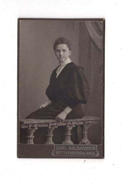 Fotografie Feines junges Mädchen - Wittenberg 1900er / CDV E1-36