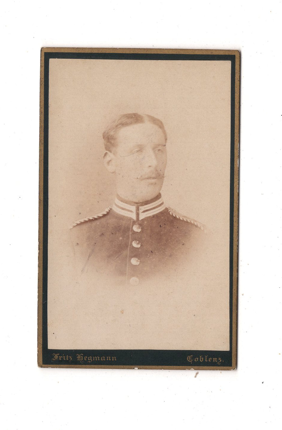 Fotografie Soldat - Koblenz 1880er / CDV M1-04