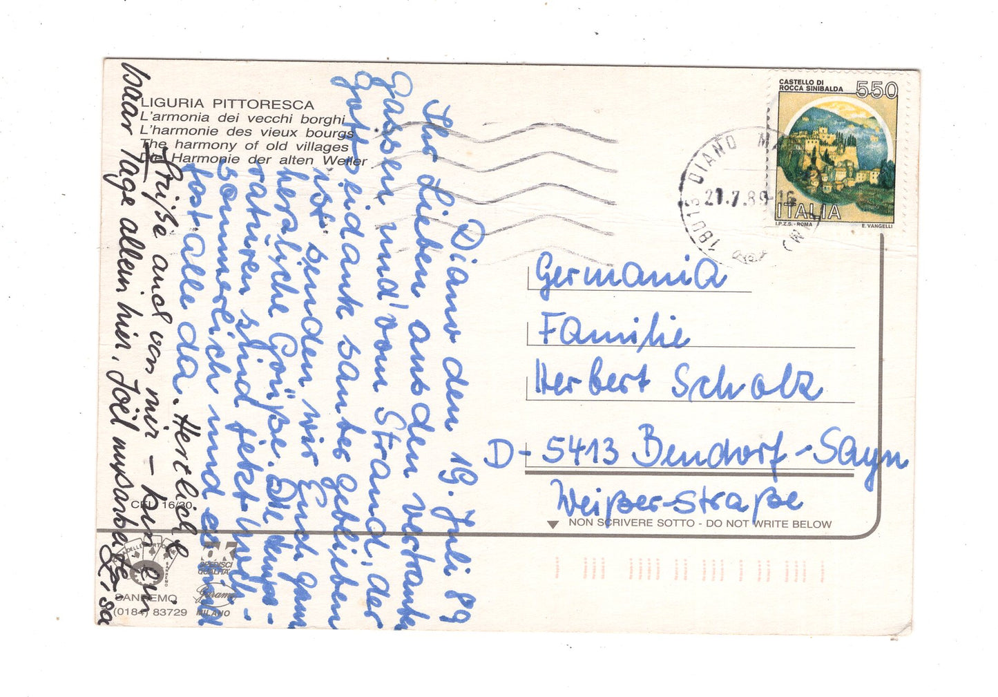 Ansichtskarte Liguria Pittoresca / Italien / N1-63