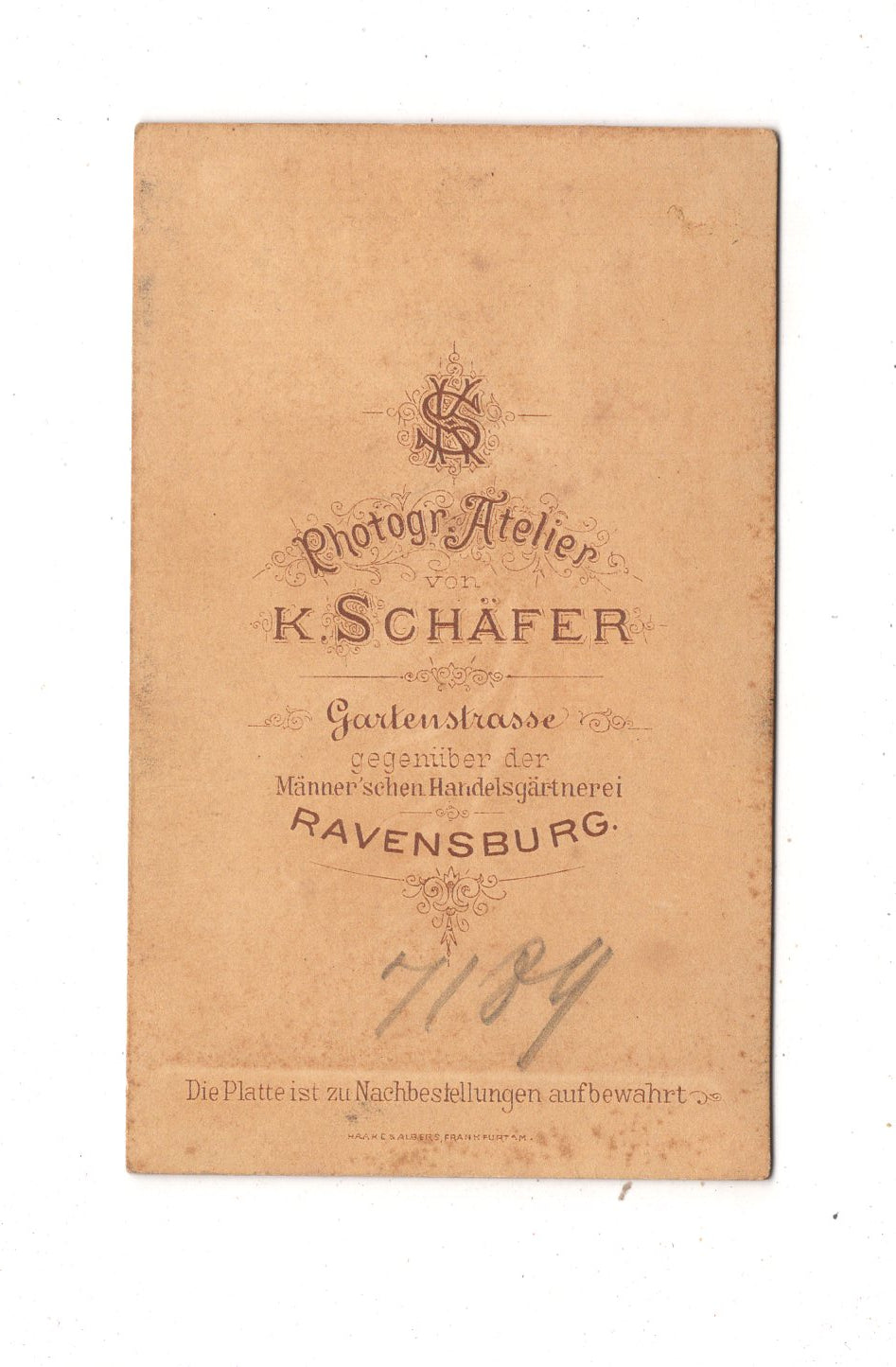 Fotografie Schönes Kinderbild / Baby - Ravensburg 1870er / CDV N1-07