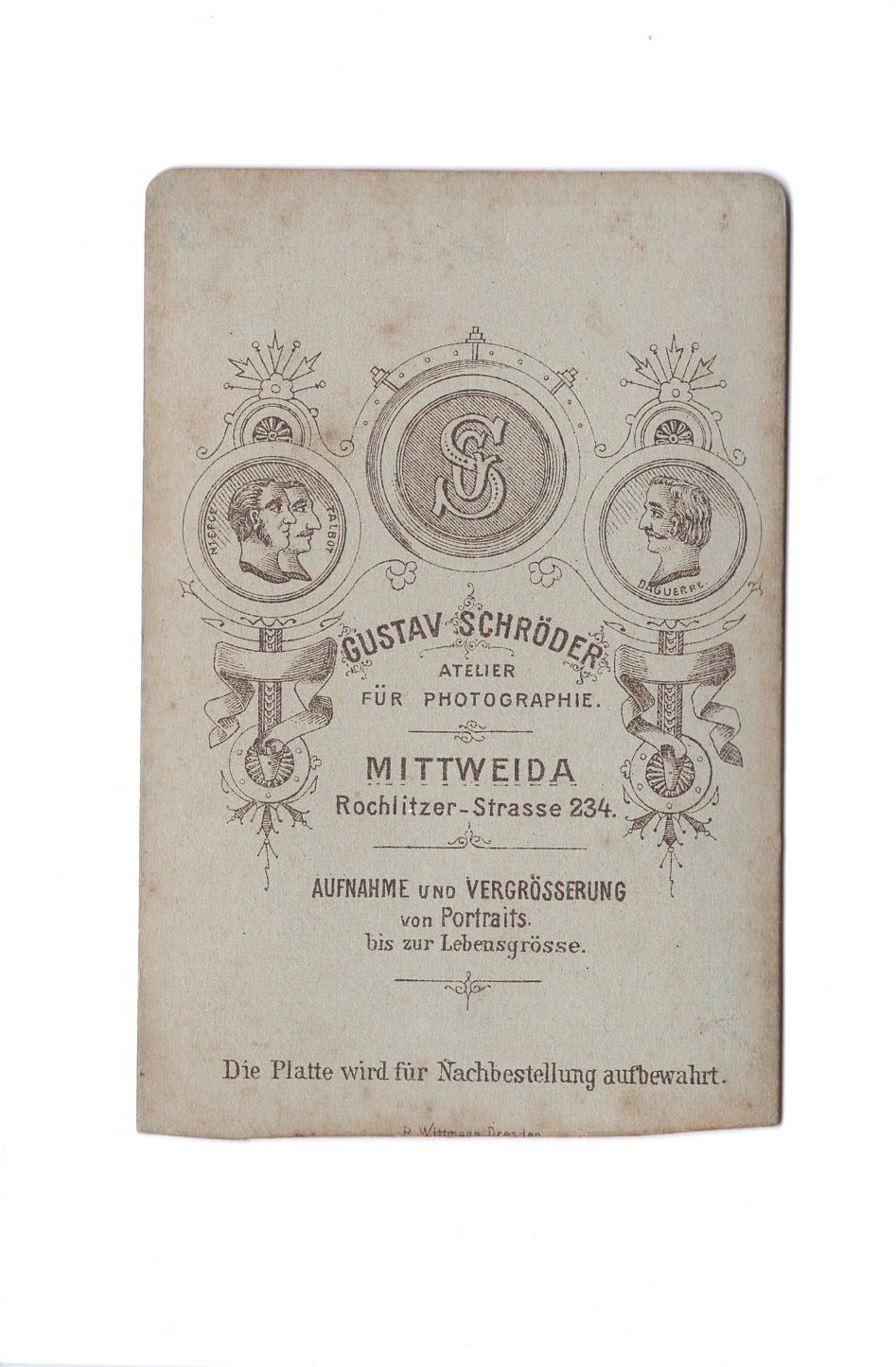 Fotografie Damenportrait - Mittweida 1880er