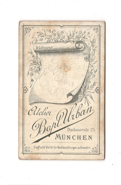 Fotografie Herrenportrait - München 1880er / CDV C1-19