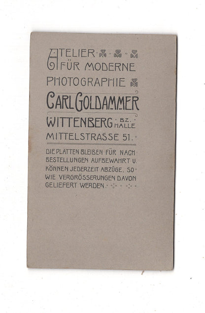 Fotografie Feines junges Mädchen - Wittenberg 1900er / CDV E1-36