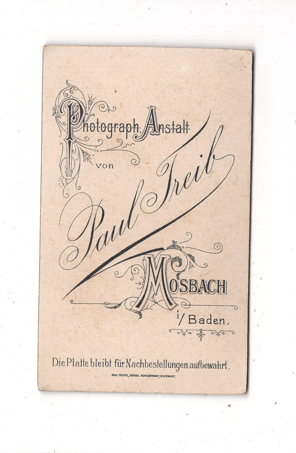 Fotografie Feine Dame - Mosbach in Baden um 1900