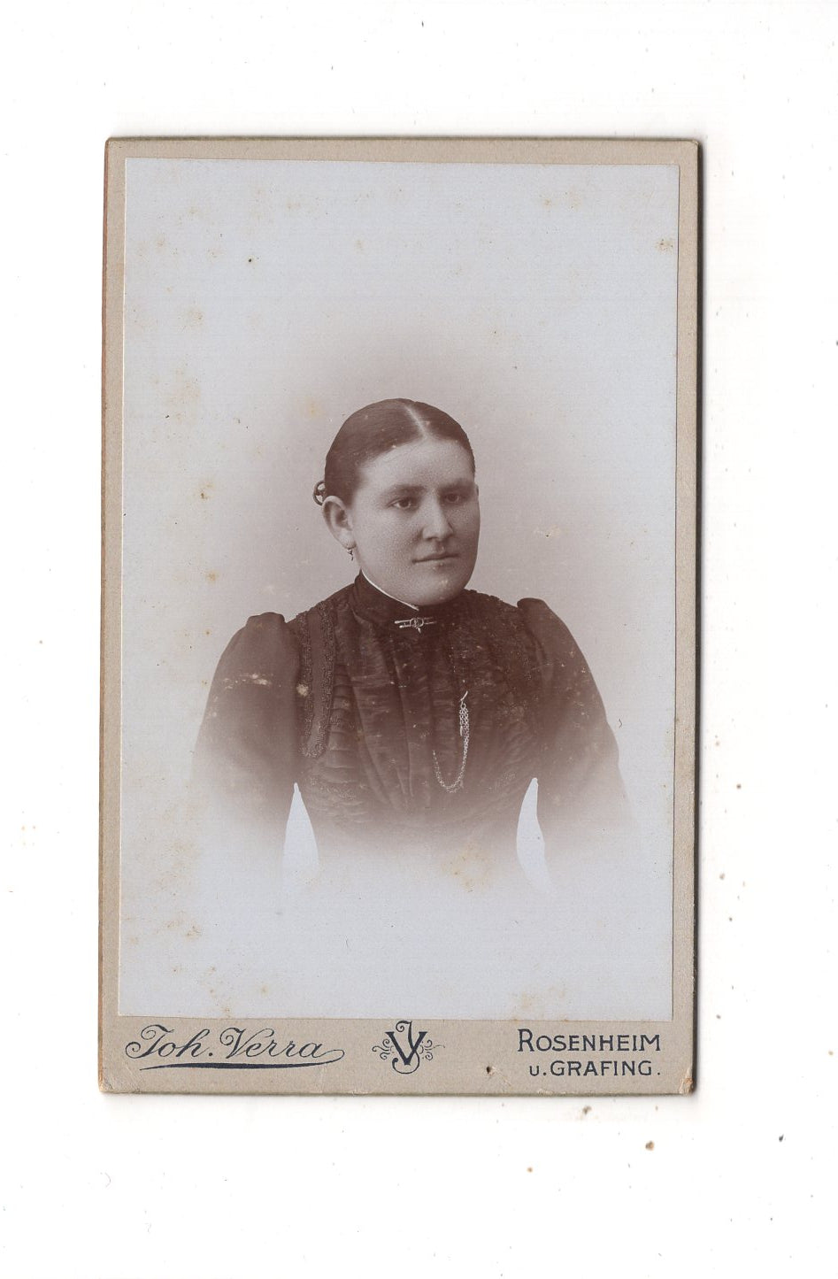 Fotografie Damenportrait - Rosenheim & Grafing 1890er / CDV N1-11