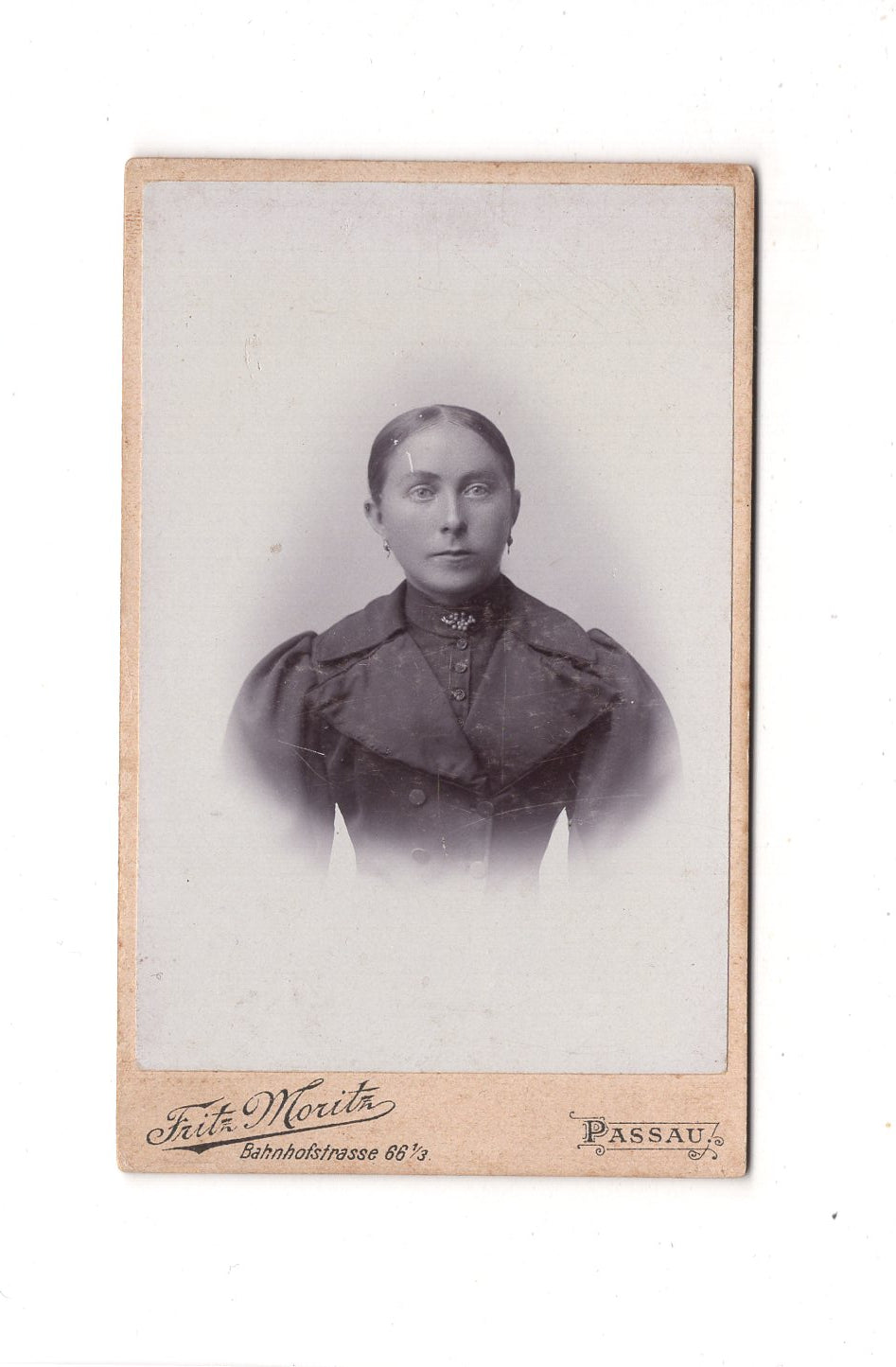 Fotografie Damenportrait - Passau 1890er / CDV C1-01