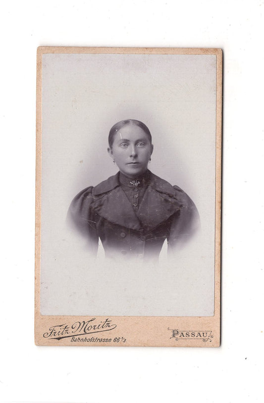 Fotografie Damenportrait - Passau 1890er / CDV C1-01