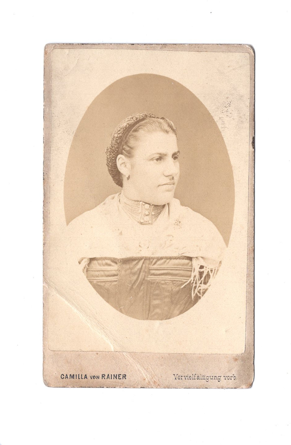 Fotografie Damenportrait in Tracht - Wien 1870er