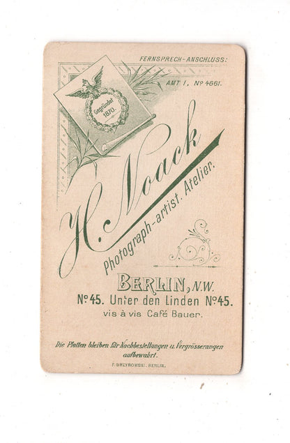 Fotografie Soldat - Berlin 1890er / CDV M1-04