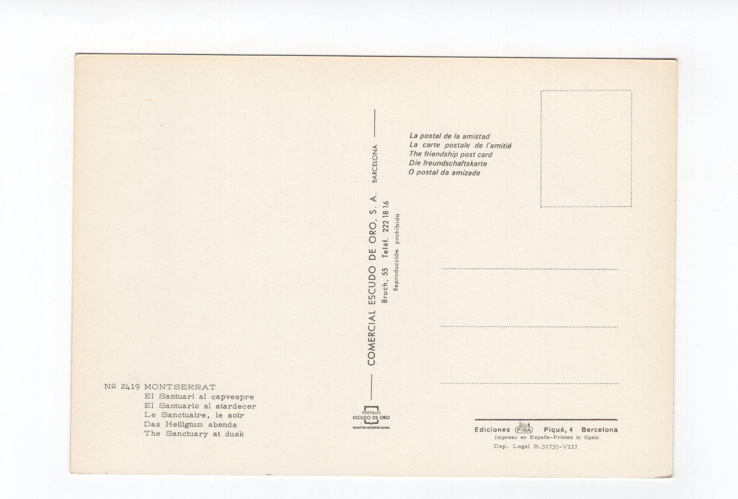 Ansichtskarte Montserrat / El Santuario / Spanien