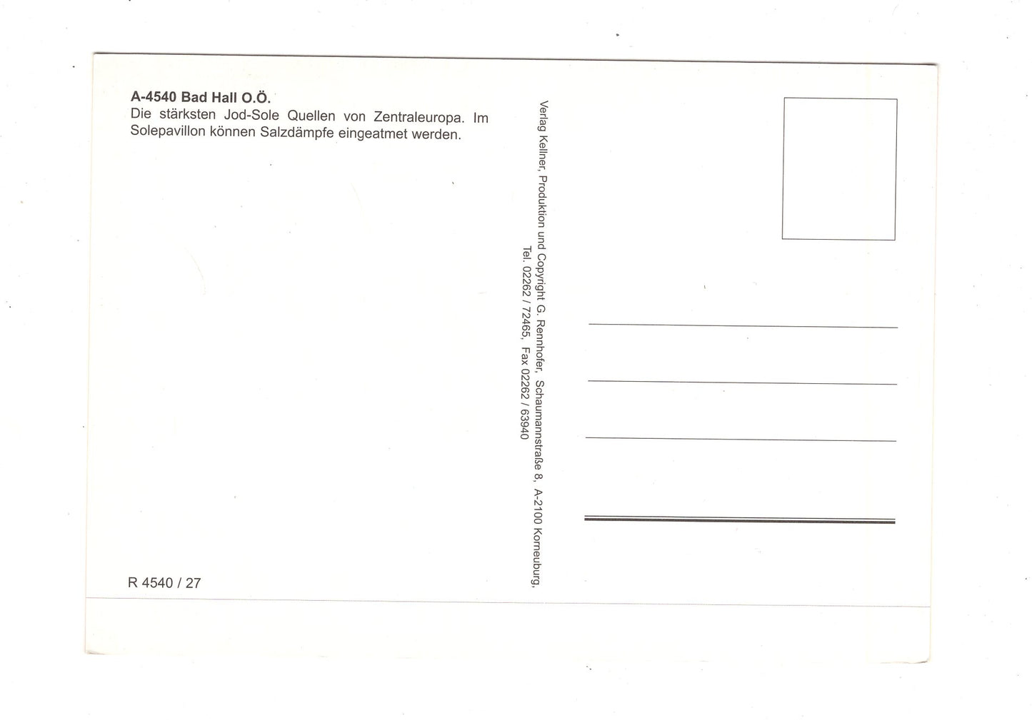 Ansichtskarte Bad Hall / Oberösterreich / Österreich