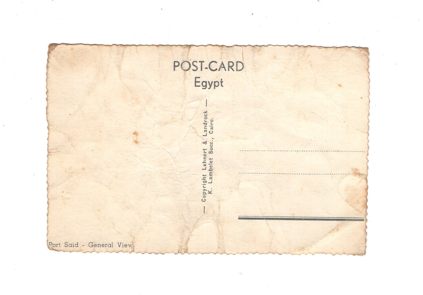 Ansichtskarte Port Said / Gesamtansicht / Ägypten