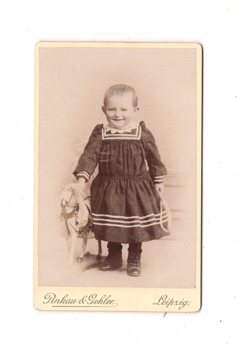 Fotografie Niedlicher kleiner Junge - Leipzig um 1890 / CDV M1-24