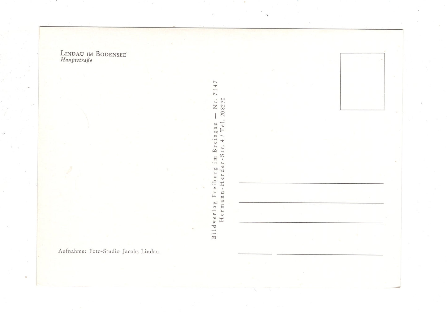 Ansichtskarte Lindau im Bodensee / Hauptstraße / J1-64