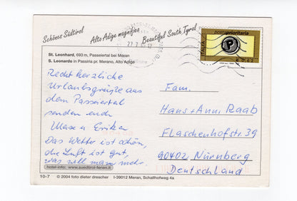 Ansichtskarte Passeier Tal bei Meran / St. Leonhard / Südtirol / Italien