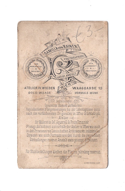 Fotografie Damenportrait in Tracht - Wien 1870er