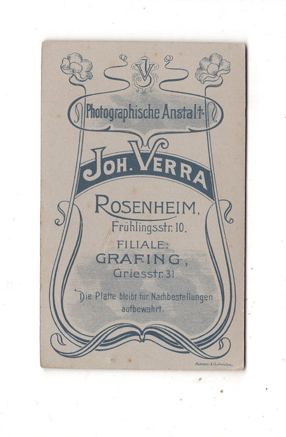 Fotografie Damenportrait - Rosenheim & Grafing 1890er / CDV N1-11