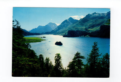 Ansichtskarte Sommertag über dem Silsersee / Schweiz