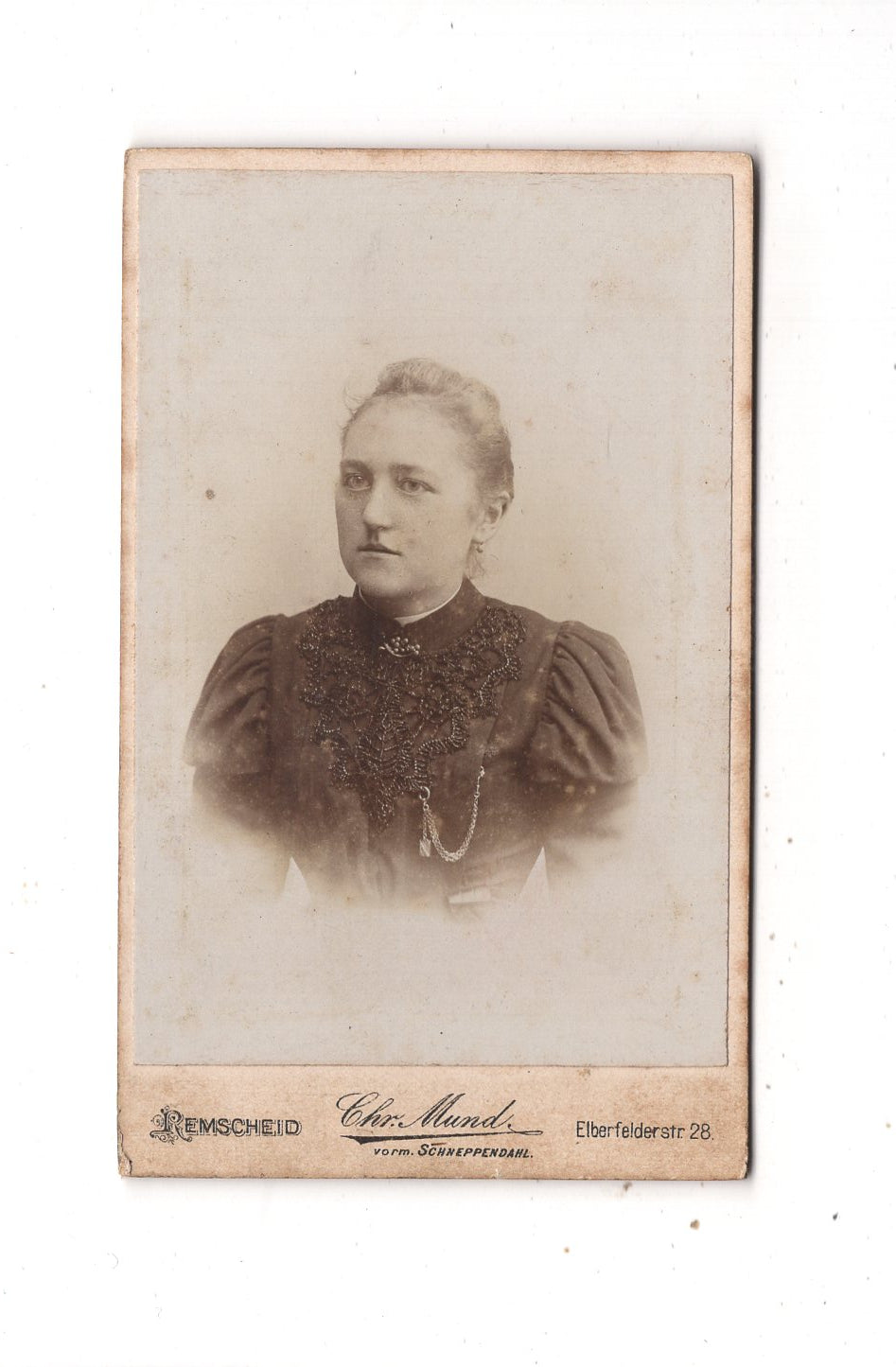 Fotografie Damenportrait - Remscheid 1890er / CDV N1-12
