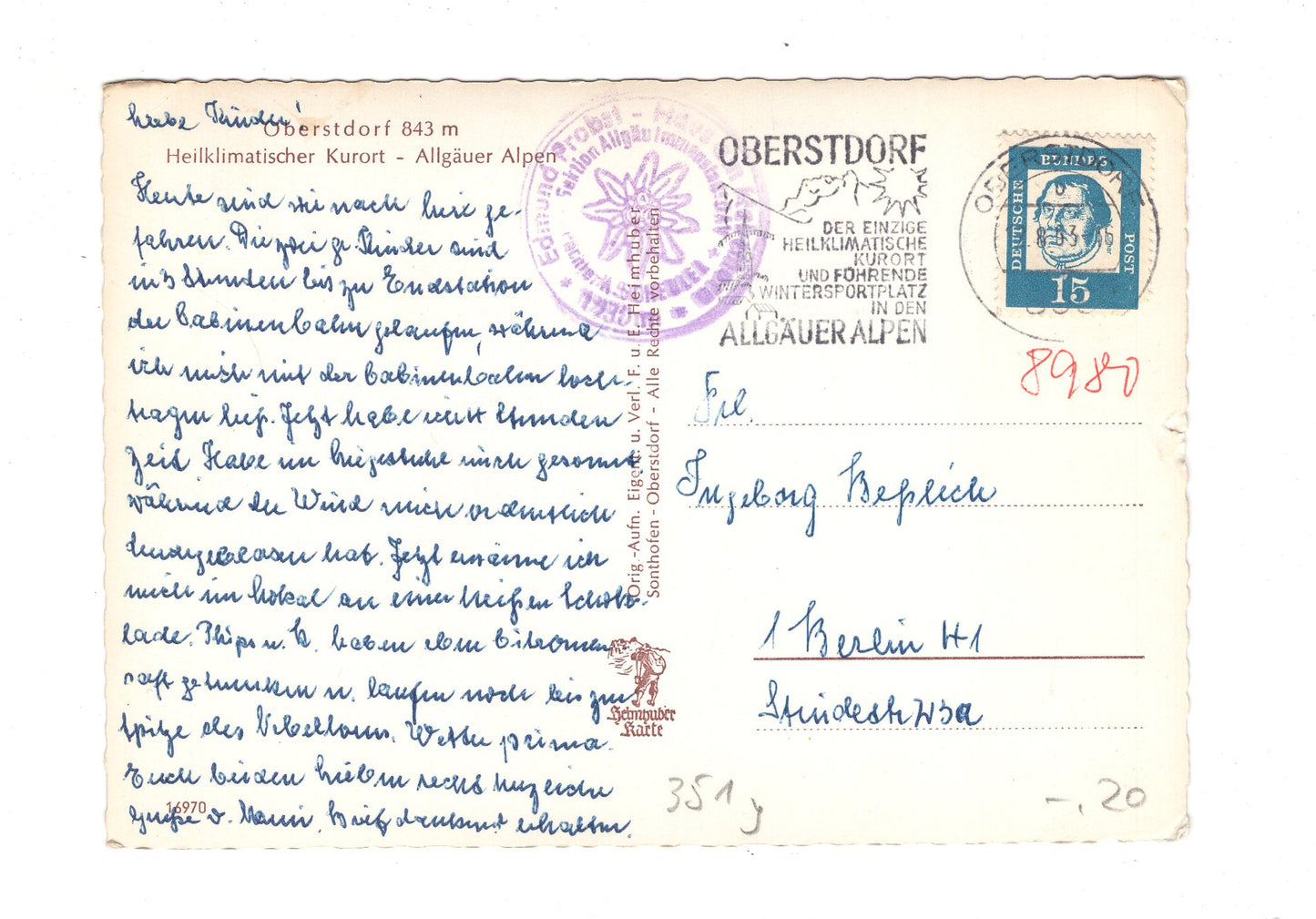 Ansichtskarte Oberstdorf / Allgäuer Alpen / H1-53