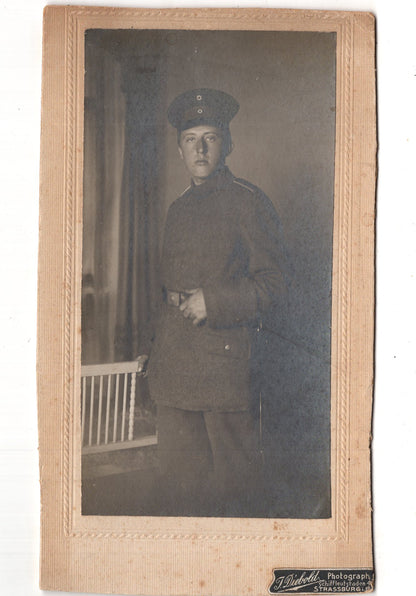 Fotografie Soldat / Soldatenportrait - Straßburg 1910er