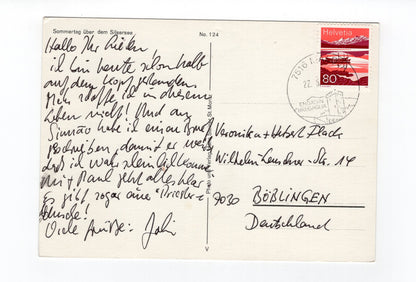 Ansichtskarte Sommertag über dem Silsersee / Schweiz