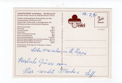 Ansichtskarte Bad Münstereifel / Radioteleskop bei Effelsberg