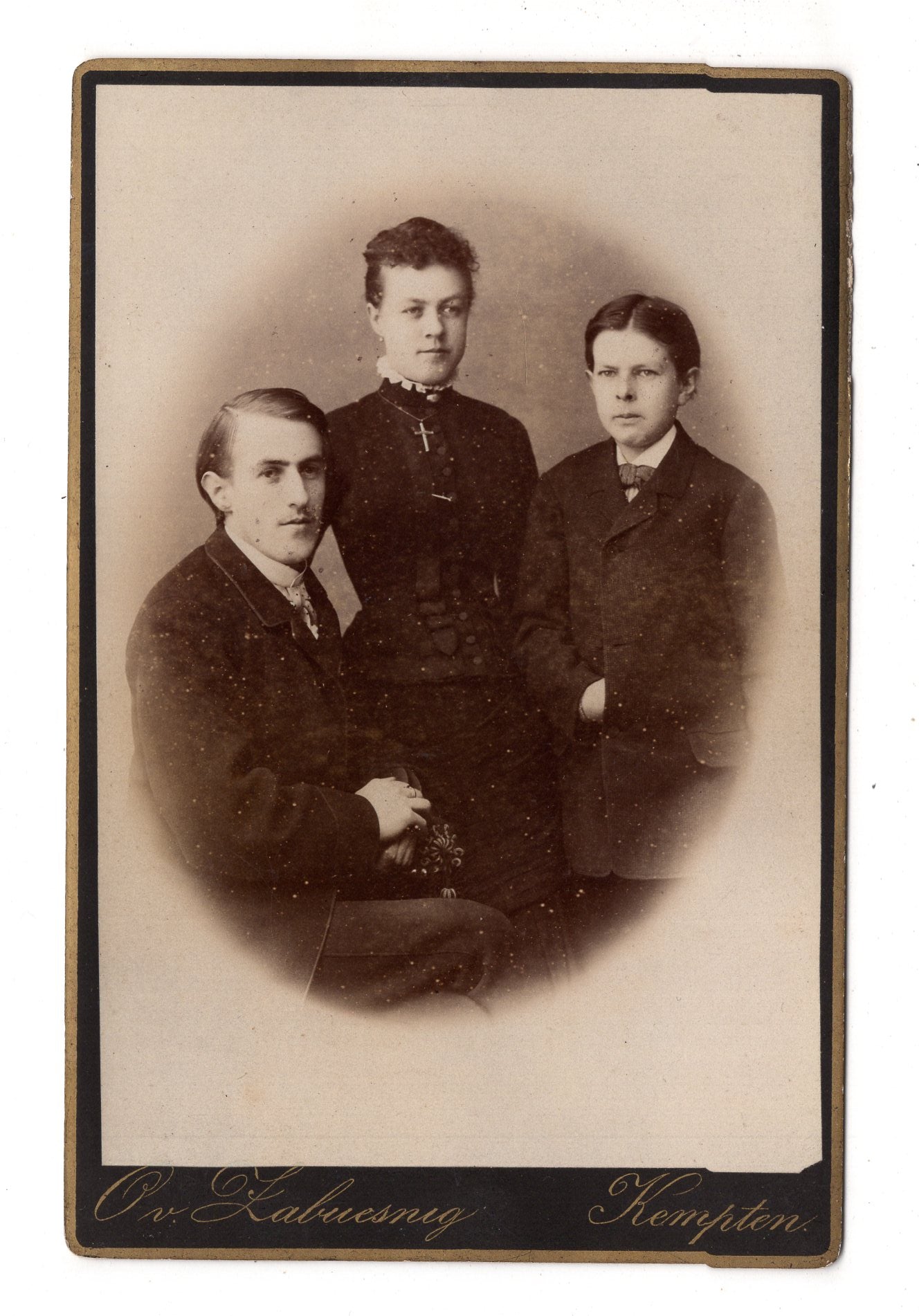 Fotografie Schönes Familienbild - Kempten 1880er / CAB X-36