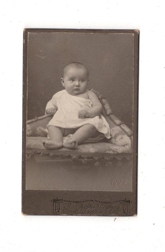Fotografie Schönes Kinderbild / Baby - Nürnberg 1909 / CDV N1-07