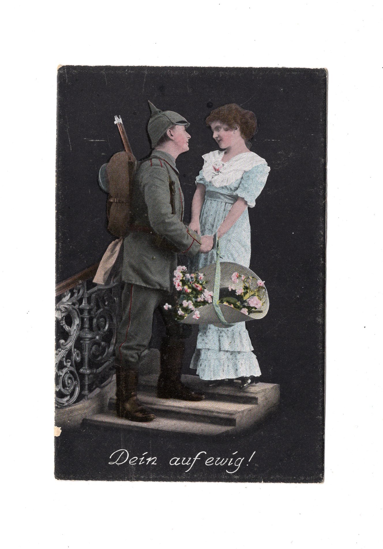 Ansichtskarte / Patriotische Karte / Soldat mit Pickelhaube