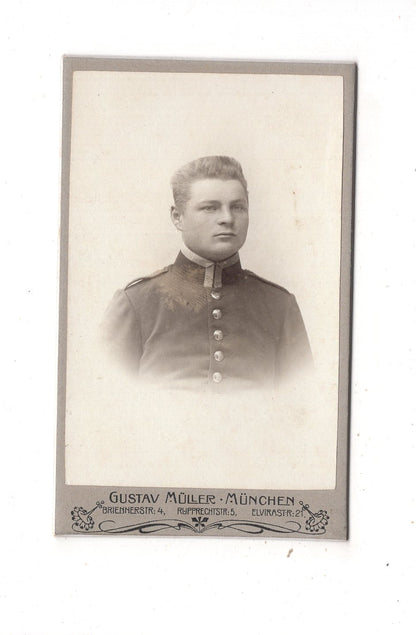Fotografie Soldat - München 1900er / CDV M1-04