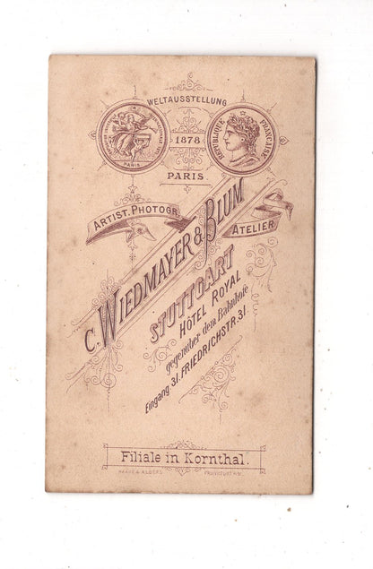 Fotografie Feine Dame - Stuttgart um 1880