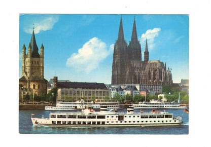 Ansichtskarte Köln am Rhein / Dom und Rheinpanorama / G1-57