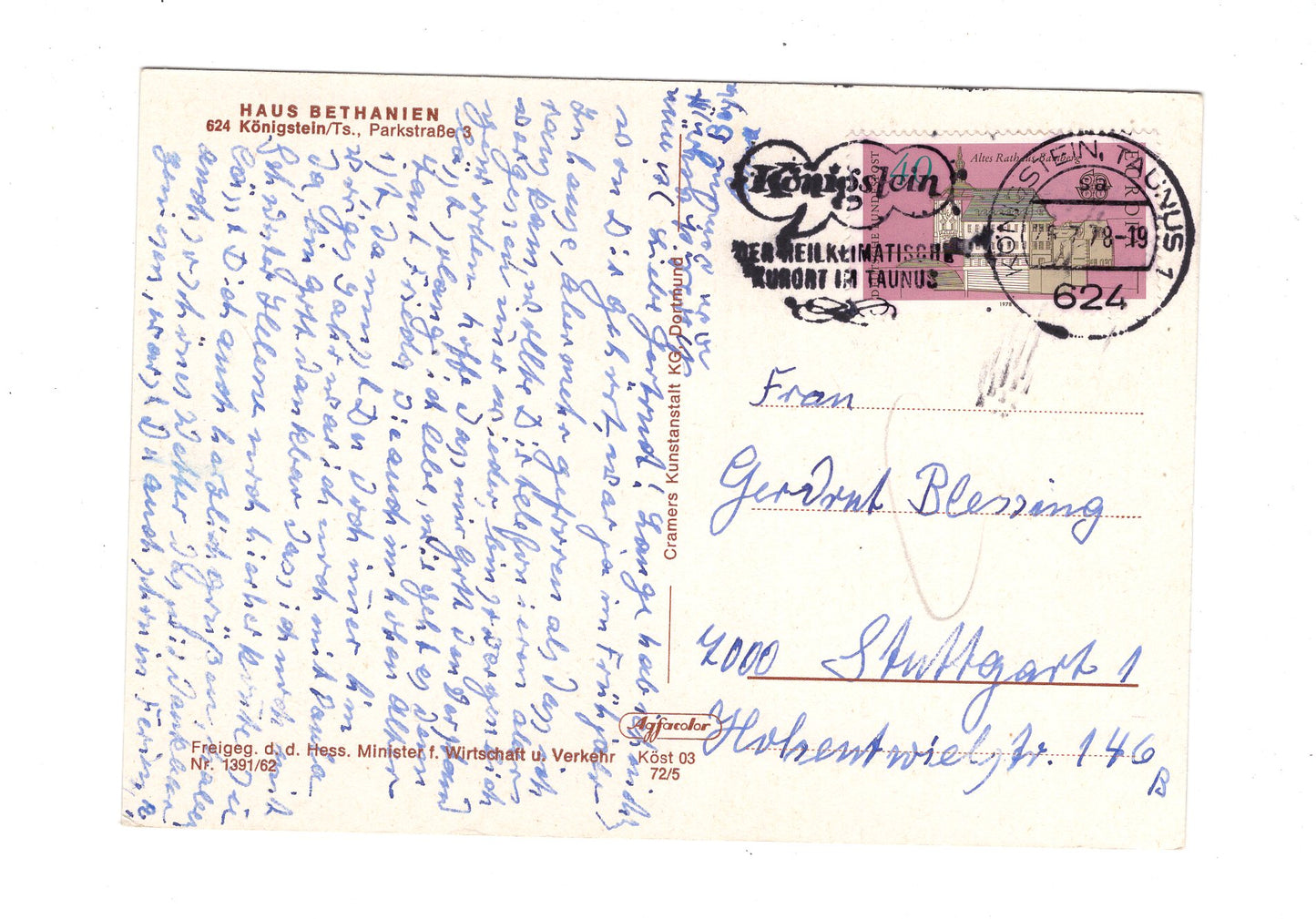 Ansichtskarte Haus Bethanien / Königstein / Taunus