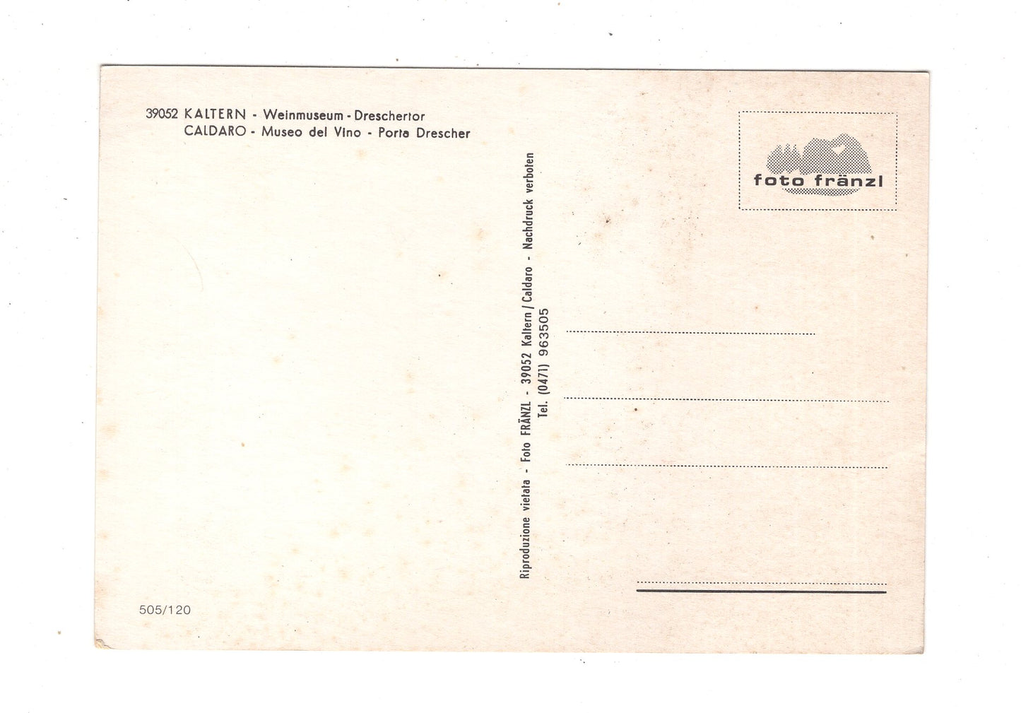 Ansichtskarte Kaltern / Weinmuseum +++ / Italien / N1-63