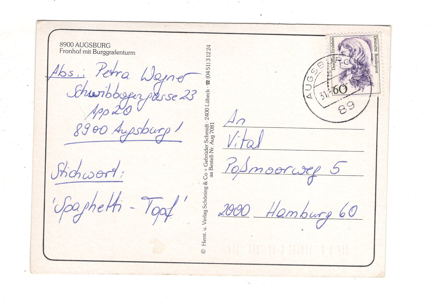 Ansichtskarte Augsburg / Fronhof mit Burggrafenturm / I1-66