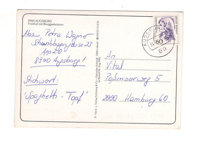 Ansichtskarte Augsburg / Fronhof mit Burggrafenturm / I1-66