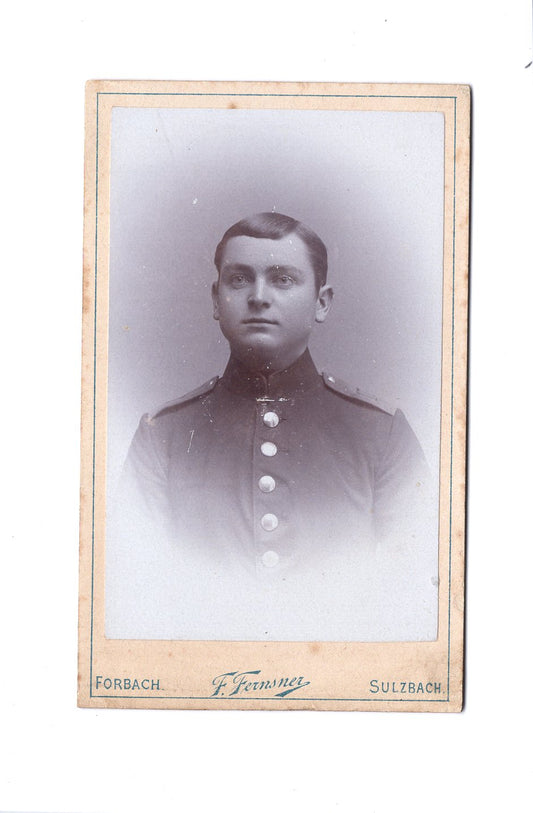 Fotografie Soldat / Soldatenportrait Regiment 17- Forbach / Sulzbach um 1900