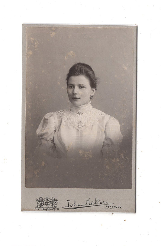 Fotografie Damenportrait - Bonn um 1900 / CDV N1-12