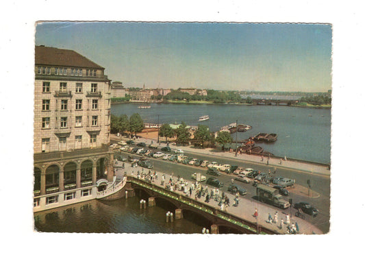 Ansichtskarte Hamburg / Reesendammbrücke und Binnenalster