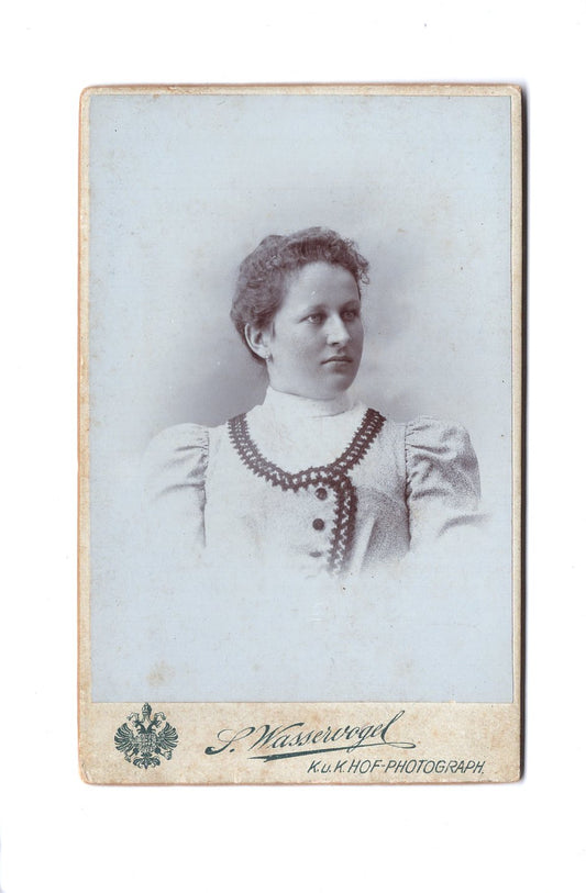 Fotografie Damenportrait / benannt - Olmütz / Bielitz 1890er