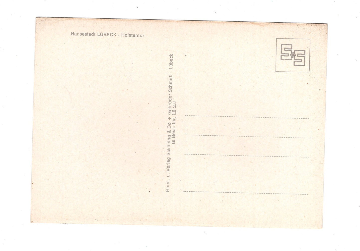 Ansichtskarte Hansestadt Lübeck / Holstentor