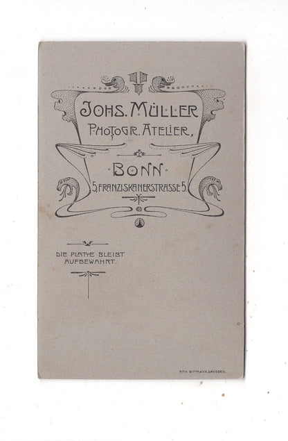 Fotografie Damenportrait - Bonn um 1900 / CDV N1-12